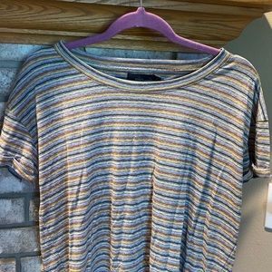 Prana short sleeve stripe tshirt XL EUC